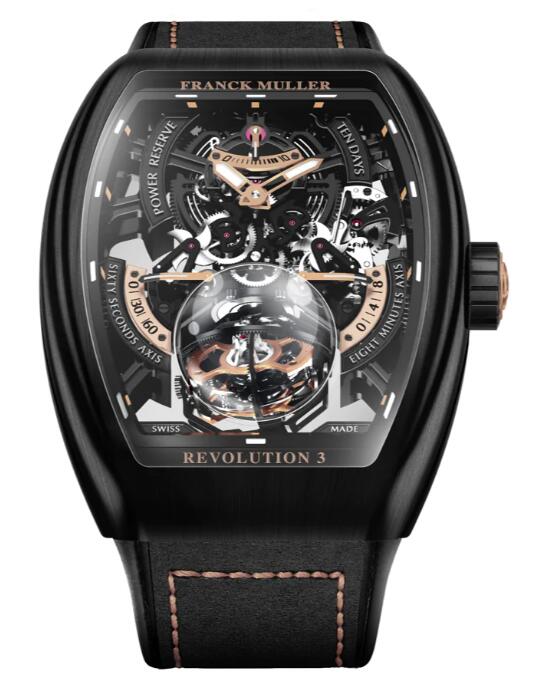 FRANCK MULLER Vanguard Revolution 3 Skeleton Rose Gold V50 REV 3 PR SQT (NR) Replica Watch